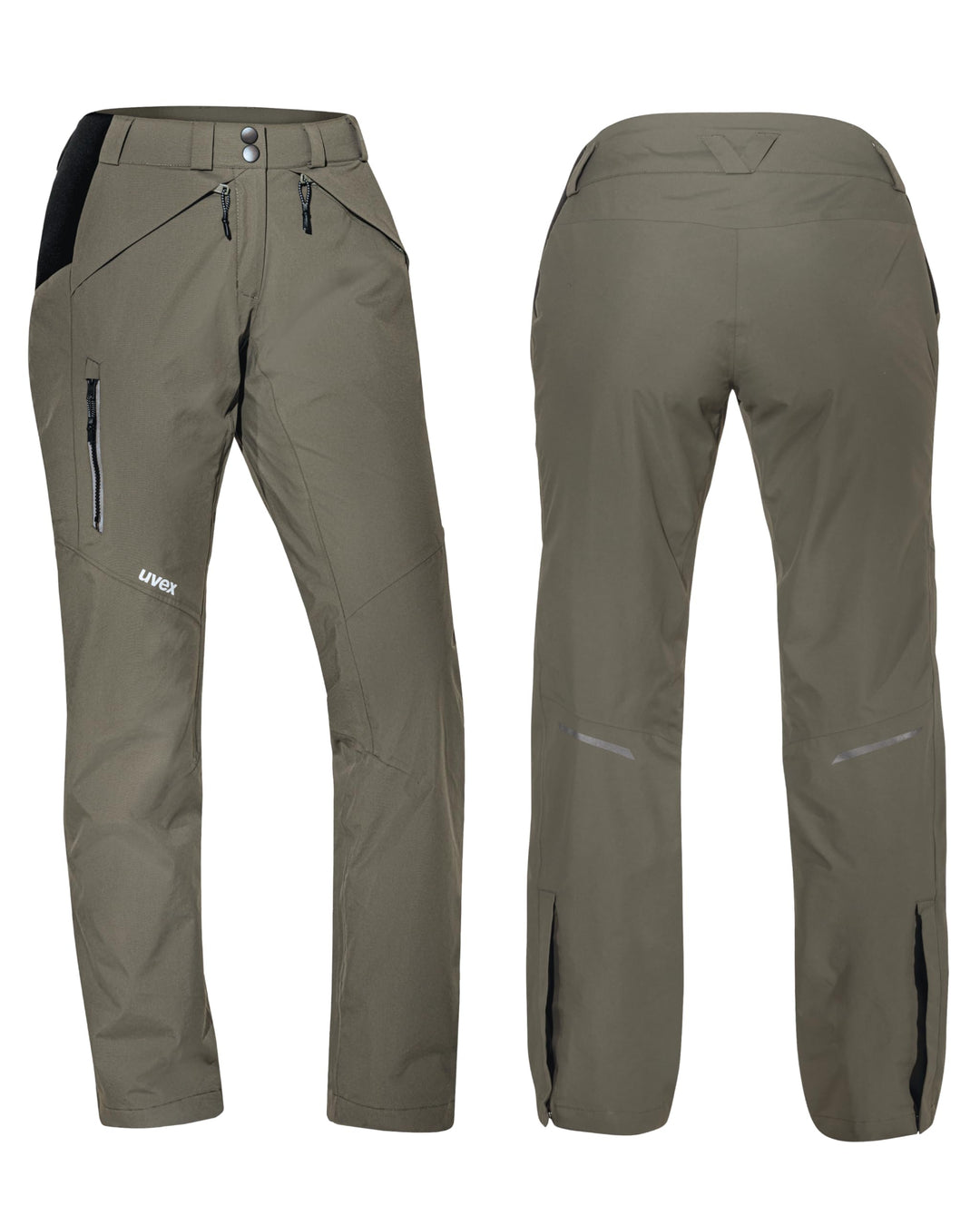 Uvex ADA 7634 Damen-Wetterhose - bei Wind & Regen - Atmungsaktiv & Wasserfest, Oliv