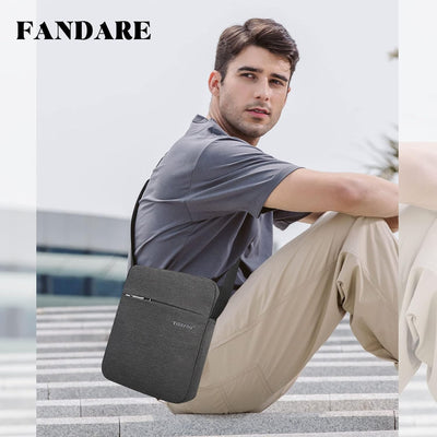 FANDARE Umhängetasche Herren Arbeitstasche Messenger Bag Schultertasche Herrentasche Kuriertasche zu