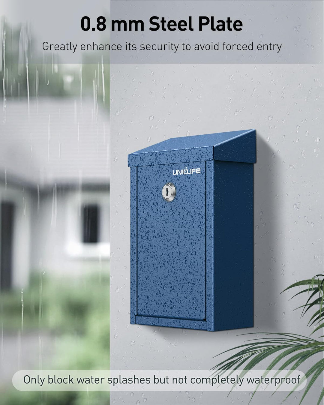 Uniclife Schlüsselbox für Aussenbereich Metall Spendenbox mit Zahlenschloss Sicherer Briefkasten mit
