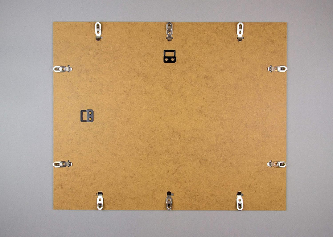 ideenwelt24 Rahmenloser Bildtrager clipframe 33 x 98 cm mit weisser Rückwand und 2 mm klarem Kunstgl
