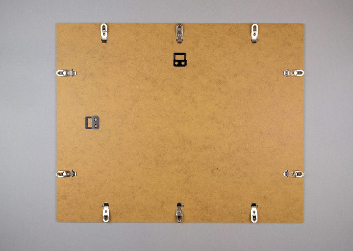 ideenwelt24 Rahmenloser Bildtrager clipframe 33 x 98 cm mit weisser Rückwand und 2 mm klarem Kunstgl