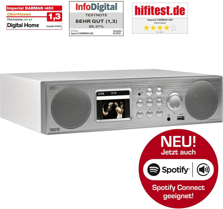 Imperial DABMAN i450 Internetradio/Digitalradio/DAB+ (Bluetooth, Internet/DAB+ / DAB/UKW, WLAN, LAN,