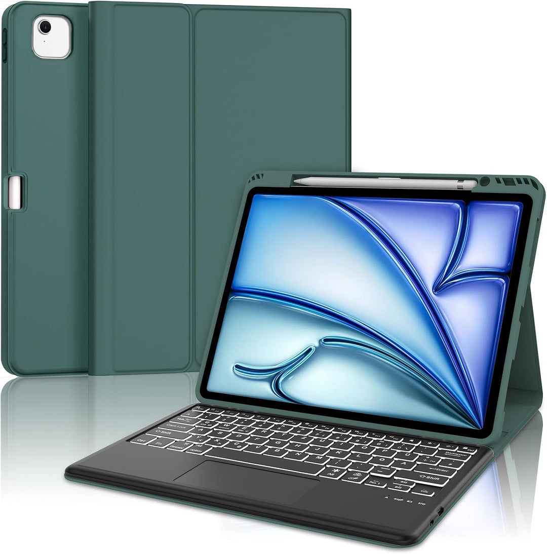 IVEOPPE Tastatur für iPad Air 13 (2025/2024) Con Touchpad, Hülle mit Tastatur für iPad air 13 Zoll M