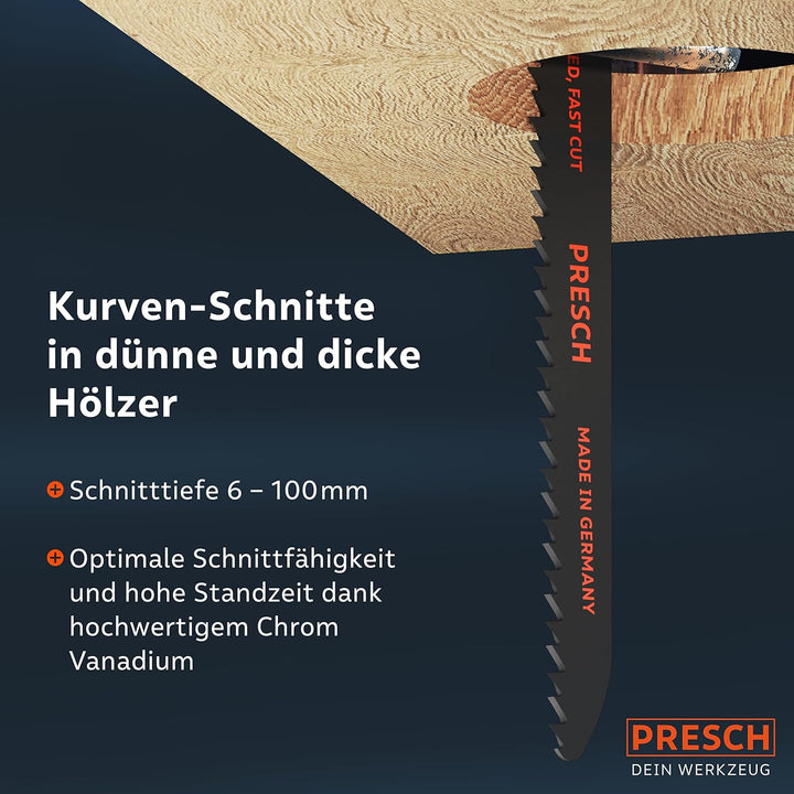 Presch Säbelsägeblätter Set Holz, Metall und Edelstahl 15 Stk. - Komplettes Säbelsägeblätter Set für
