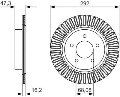 Bosch BD2441 Bremsscheiben - Hinterachse - ECE-R90 Zertifizierung - zwei Bremsscheiben pro Set