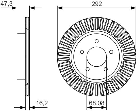 Bosch BD2441 Bremsscheiben - Hinterachse - ECE-R90 Zertifizierung - zwei Bremsscheiben pro Set