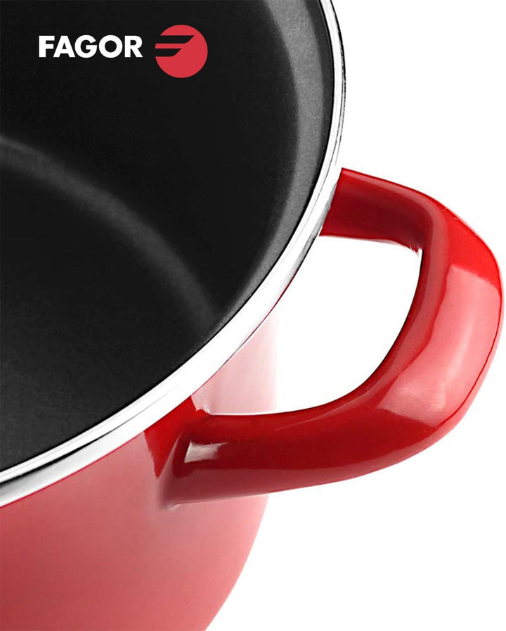 Fagor 78574 Optimax 430 Aisi Steel, Red, D 24 cm, Polyester