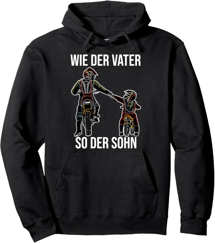 Wie der Vater so der Sohn Papa Motocross Motorrad Dirt Bike Pullover Hoodie