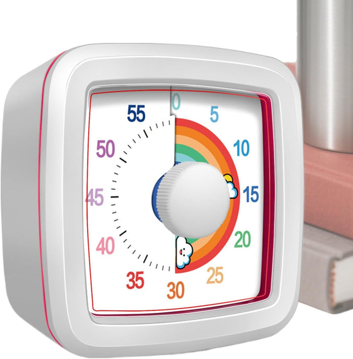 Visueller Timer,Mechanische Countdown-Uhr für Kinder und Erwachsene - Lehruhr Leises Zeitmanagement