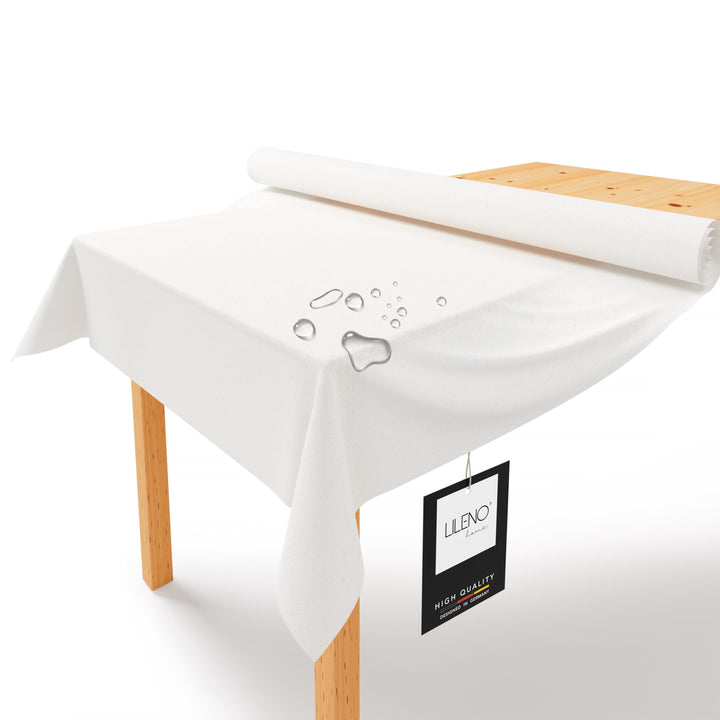 LILENO HOME Tischdeckenrolle 1,10 x 25 m - Tischdecke Weiss aus Vlies - Stoffähnlich, abwaschbare Ti