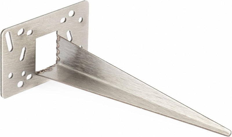 Novatool Erdspiess Metall 10 x 6 x 18 cm Edelstahl Profi Bodenanker für Lampen Bodenhülse Gartenspie