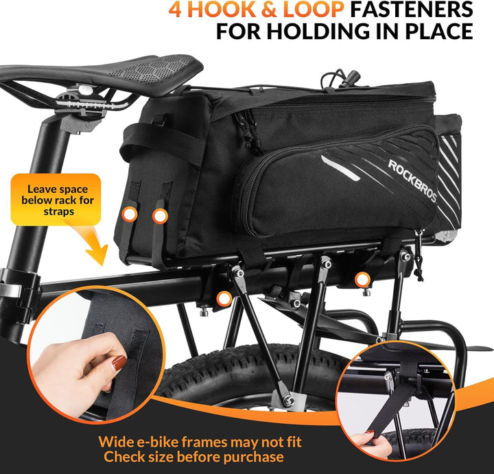 ROCKBROS Fahrrad Gepäckträgertasche Fahrradtasche Hinter Transporttasche Gepäcktasche Wasserdicht Sc