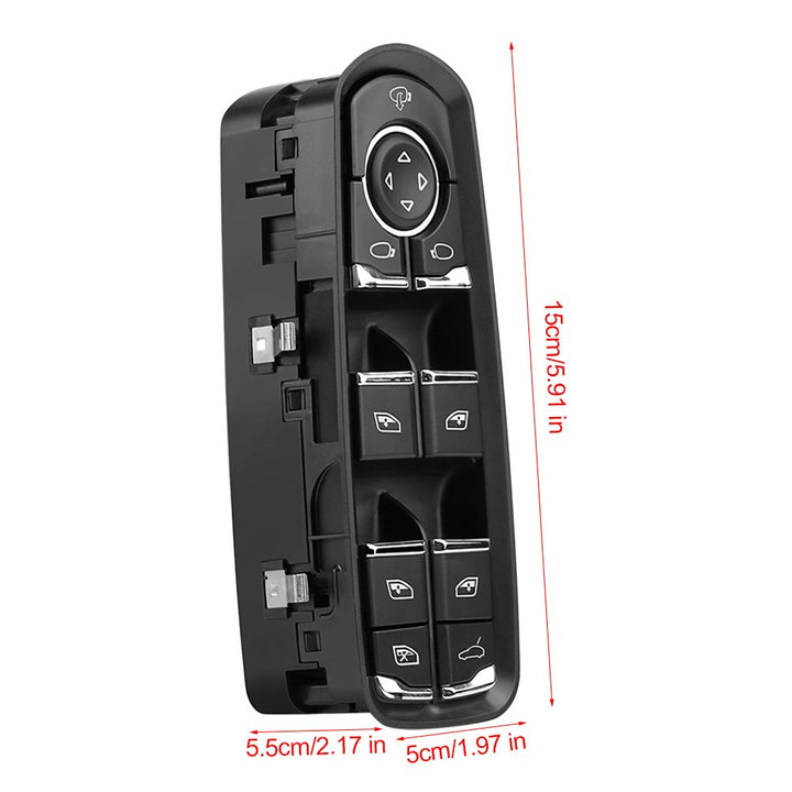 Qiilu Fensterheber Hauptschalter, Vorne Links Fensterheberschalte für Cayman Panamera Macan 7PP95985