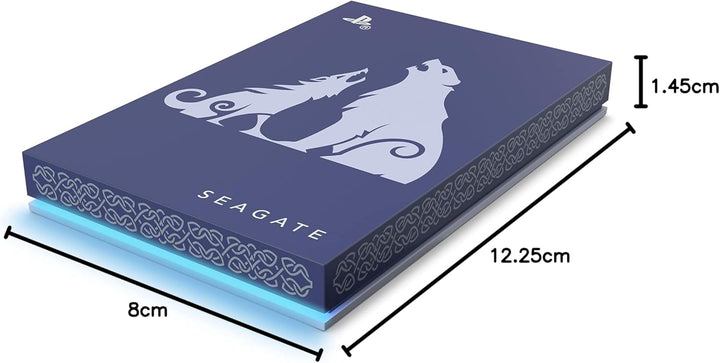 Seagate Game Drive PS4/PS5, 2TB, tragbare externe Festplatte, God of War Limited Edition, 2.5 Zoll,