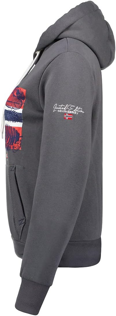Geographical Norway Damen Gpalm Lady Kapuzenpullover XL Dunkelgrau, XL Dunkelgrau