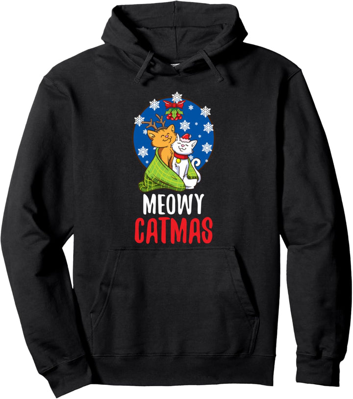 Meowy Catmas Weihnachtliche Katzen Süsse Katzen Weihnachten Pullover Hoodie