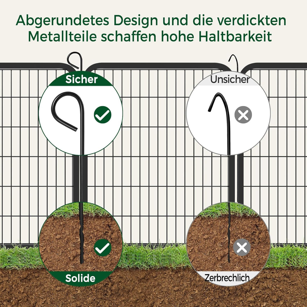 Yaheetech Welpenauslauf 80cm hoch, 8-teilig faltbares Freilaufgehege, Automatische Verriegelung, Wel