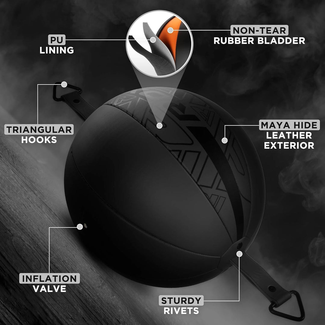 RDX Boxen Doppelendball, 70CM Reflex Speed Ball mit 48" dehnbarer Bungee Schnur Hängend, Punchingbal