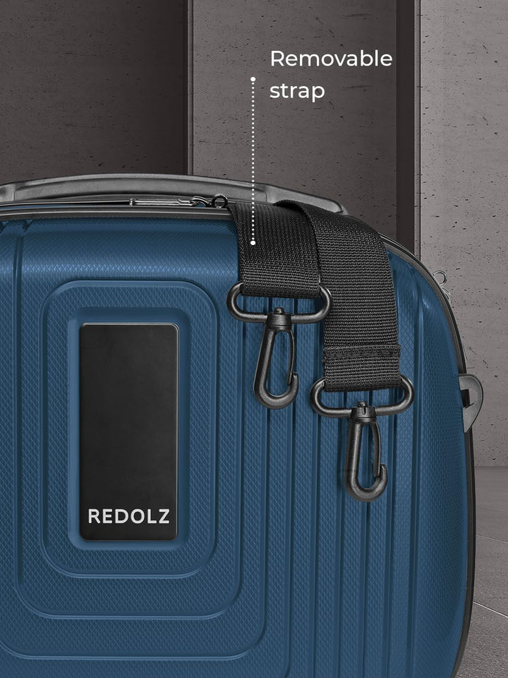REDOLZ Hartschalen Handgepäck Kosmetik-Koffer | Stabiles Beauty-Case mit Aufsteckfunktion |34 x 17 x