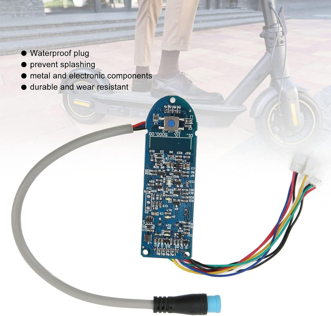 Alomejor Elektroroller Bluetooth Platine Dashboard mit Wasserdichtem Stecker für M365 Scooter Ersetz