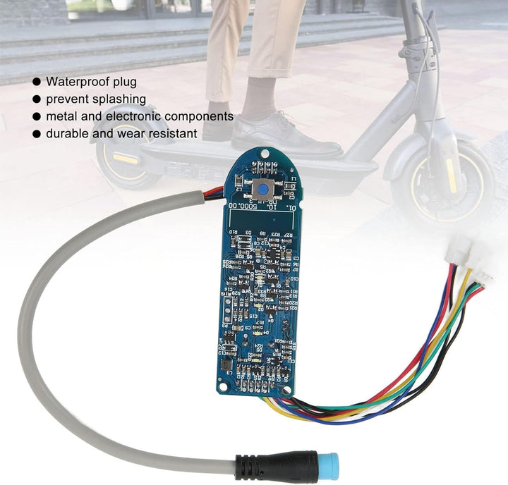 Alomejor Elektroroller Bluetooth Platine Dashboard mit Wasserdichtem Stecker für M365 Scooter Ersetz