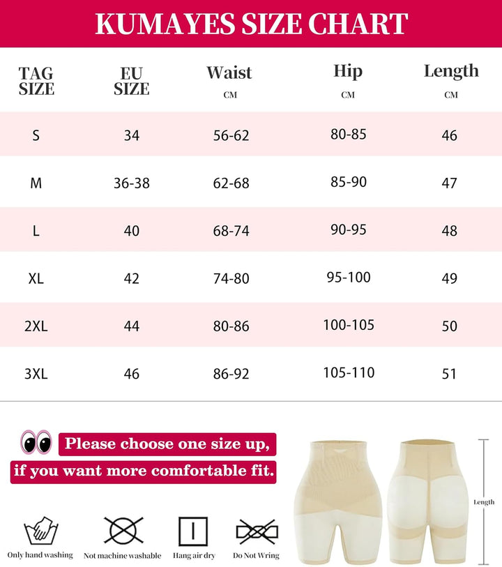 KUMAYES Bauchweg Unterhose Damen Shapewear Hohe Taille Bauchkontrolle Höschen Shaping Unterwäsche Le