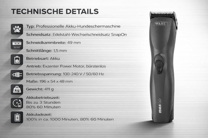 Moser Rotschopf24 Edition: Profi Schermaschine + acht Metallaufsätze! Sehr Gute Qualität!!