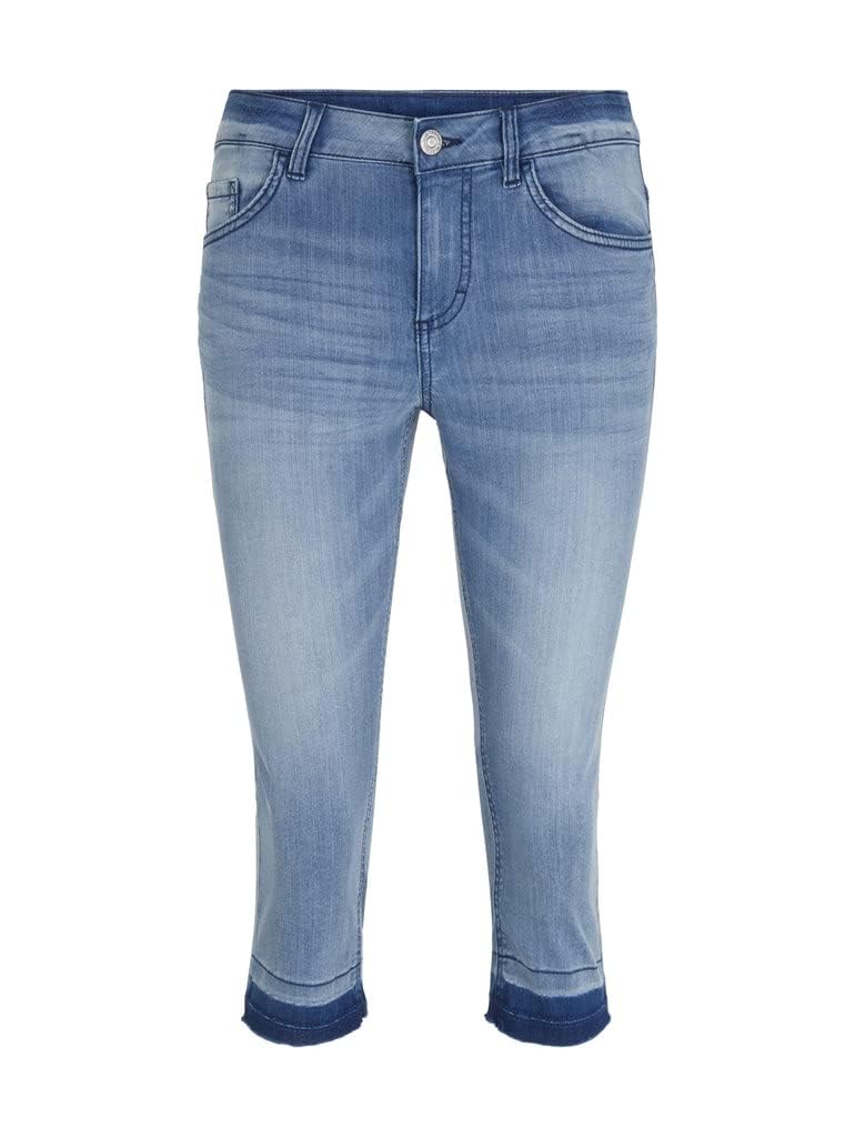 TOM TAILOR Damen Alexa Capri Jeans 1031731 25 10282 - Dark Stone Wash Denim, 25 10282 - Dark Stone W