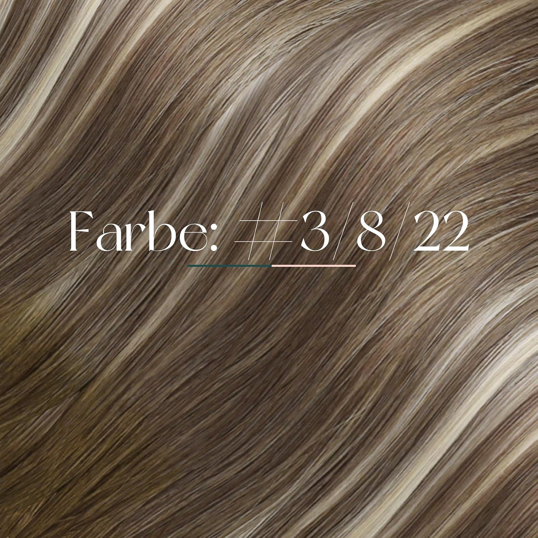 Easyouth Bondings Extensions Echthaar Balayage Blond Extensions Echthaar Bondings Dunkelbraun Aschbr
