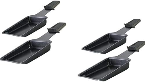 Spring 4-er Set Raclette-Pfännchen - antihaftbeschichtete Raclettepfannen - Auflagefläche: 8 x 8cm