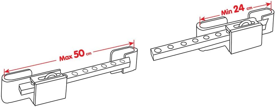 Lampa 98568 Grosses Schloss/Türsicherung aus gehärtetem Stahl