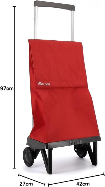 Klappbarer Einkaufstrolley Rolser Plegamatic MF 2 Räder - Rot, Rot