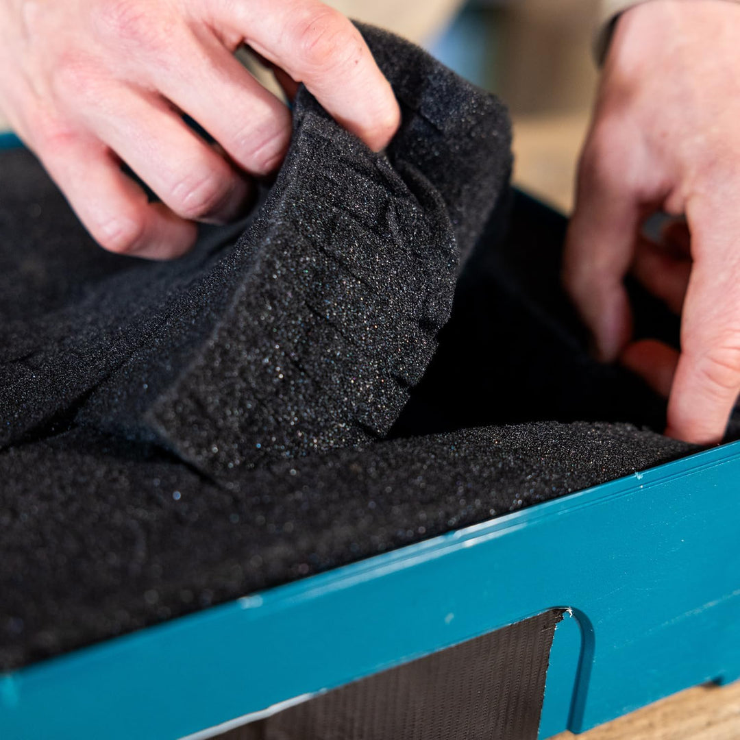 HMF ODR100 Koffereinlagen mit Rasterschaumstoff für Outdoor-Fotokoffer | 3er Set | 31 x 23 cm, 31 x