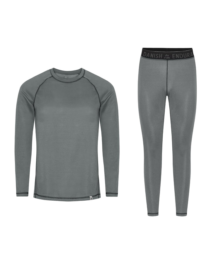 DANISH ENDURANCE Unisex Thermounterwäsche, Funktionsunterwäsche Set, 100% Recycelte Materialien, Ski
