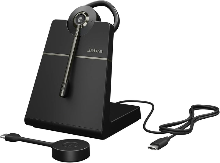 Jabra Engage 55 SE Convertible Headset MS mit Ohrbügel, Link 400c DECT-Adapter USB-C, Engage 55 Desk