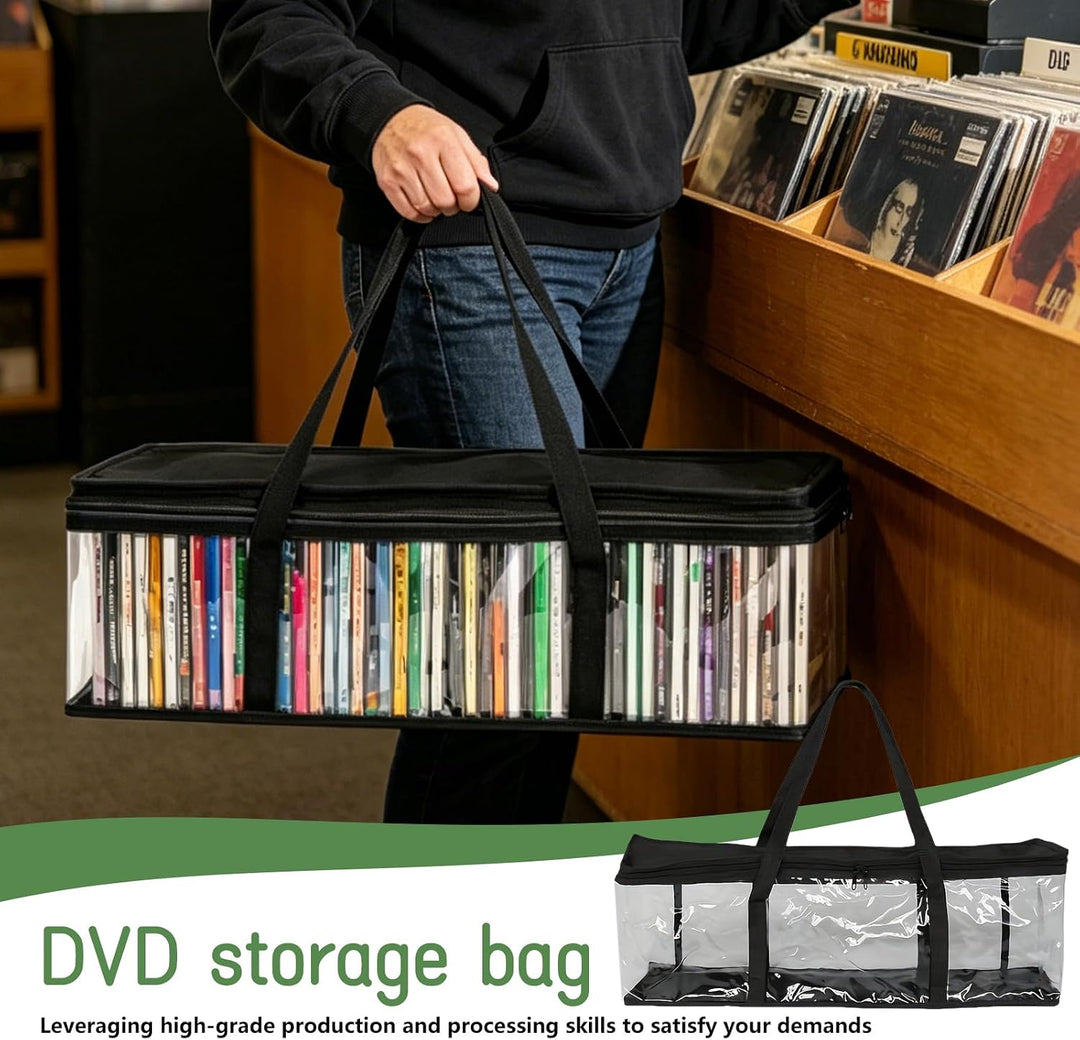 BAIFULAI 6 Stück DVD Aufbewahrungstaschen, 60 * 15 * 22cm CD Aufbewahrung Tasche, Platz für 160 DVDs