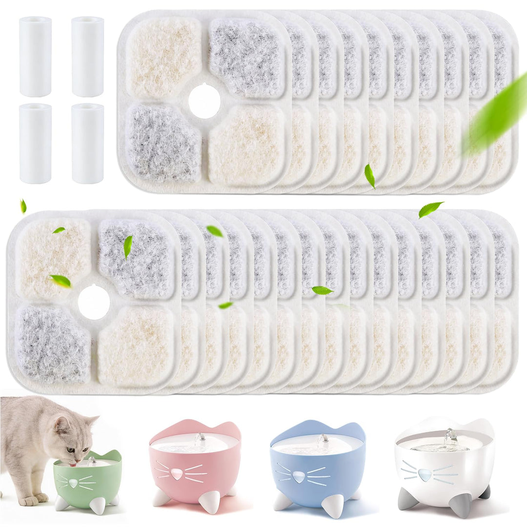 25 Stück Katzenbrunnen Filter, Ersatzfilterkartusche für Haustier Wasserspender Kompatibel mit Catit
