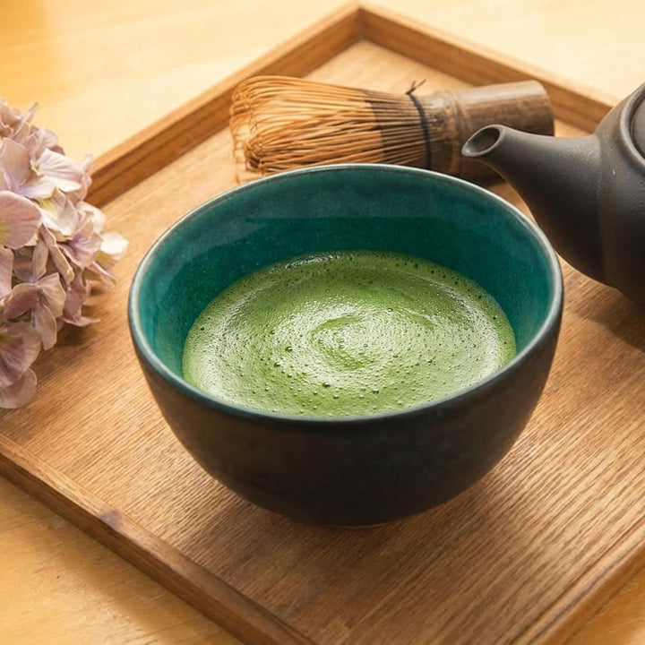 Asayu Japan Matcha Schale (Kurogane Türkis), Kurogane Türkis