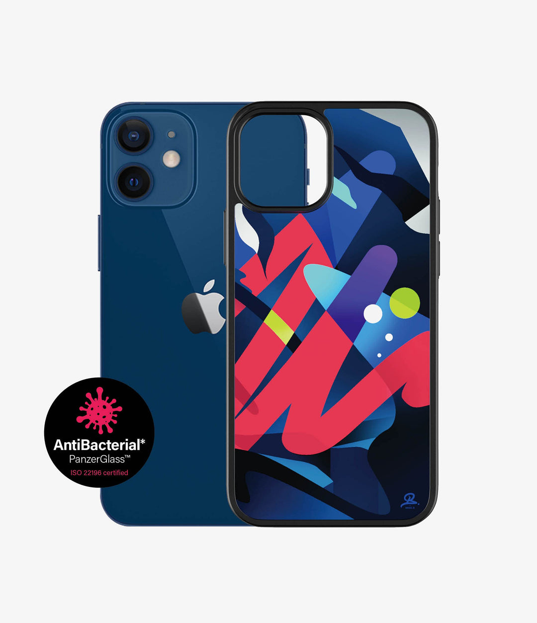 PanzerGlass™ ClearCase Stossfest Hülle Kompatibel für iPhone 12 Mini- Limited Artist Edition ClearCa
