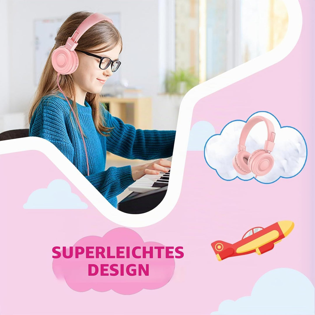 USB Typ C Kinderkopfhörer für die Schule,kabelgebundene Kleinkindkopfhörer,94dB Lautstärkebegrenzung