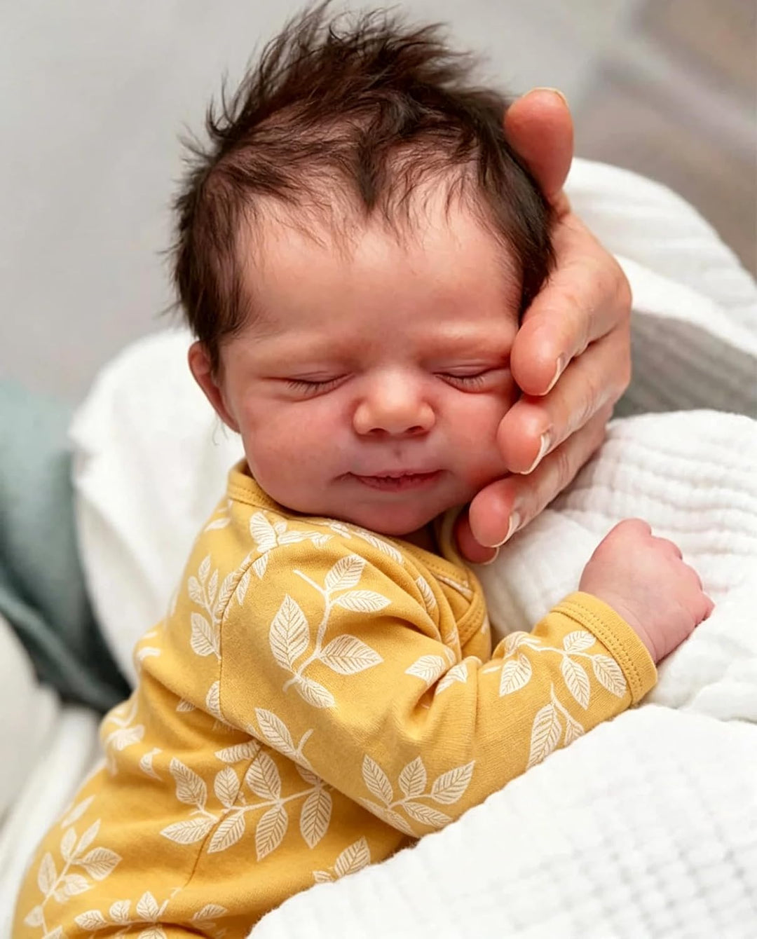 Zero pam Reborn Baby Puppen Vollsilikon Lebensecht-48CM Silikon Baby Mädchen Mit Haaren, Wie Echtes