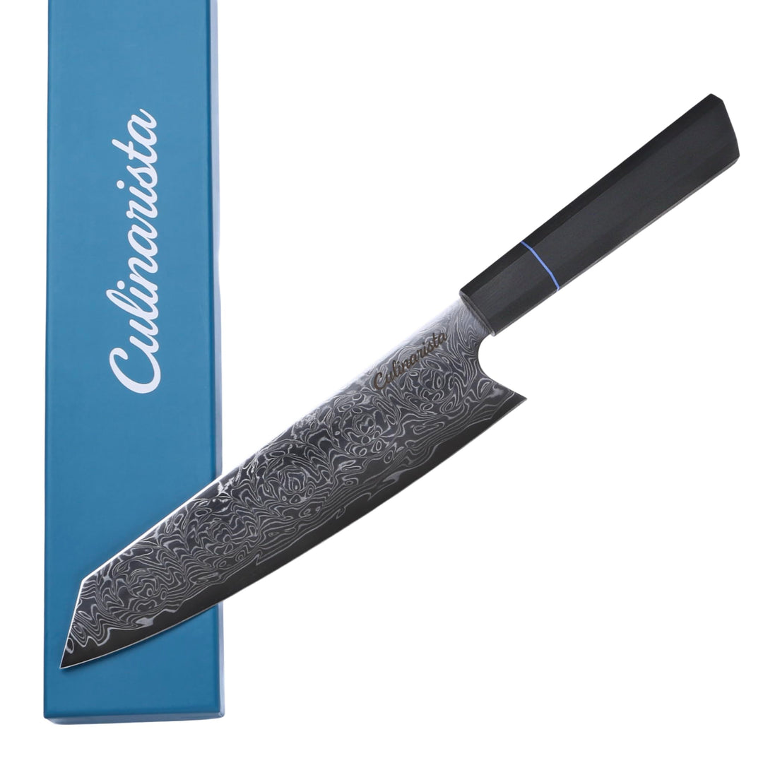 Kiritsuke Messer 20 cm – Japanisches Kochmesser aus 67 Lagen Damaststahl – Rasiermesserscharf & Perf