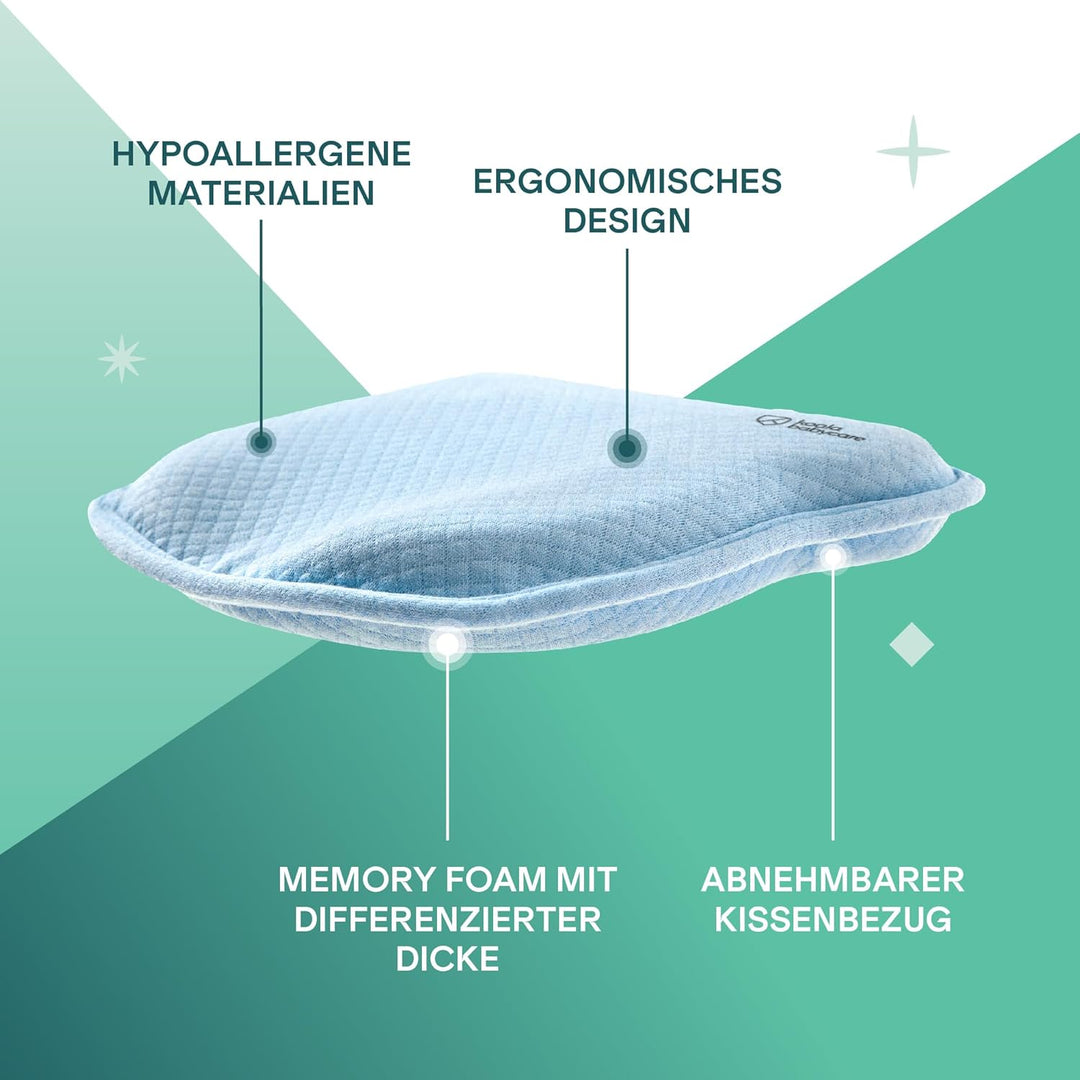 Babykissen Plagiozephalie, abnehmbar (mit Zwei Kissenbezügen), hilft EIN Plattkopfsyndrom vorzubeuge