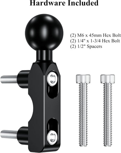 BRCOVAN Aluminiumlegierung Montieren Base mit 1 Zoll TPU Kugel für Motorrad Brems/Kupplungsbehälter,