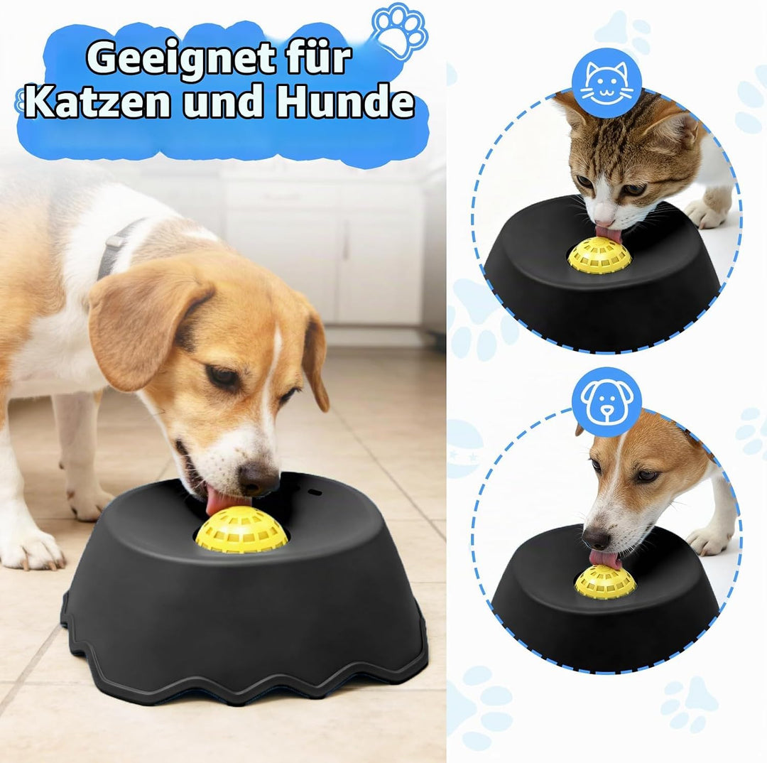 Hundelickspielzeug, Weichgummi Lick Bowl Für Hunde, 360° rutschfest und Kippsicher Schleckball Hund