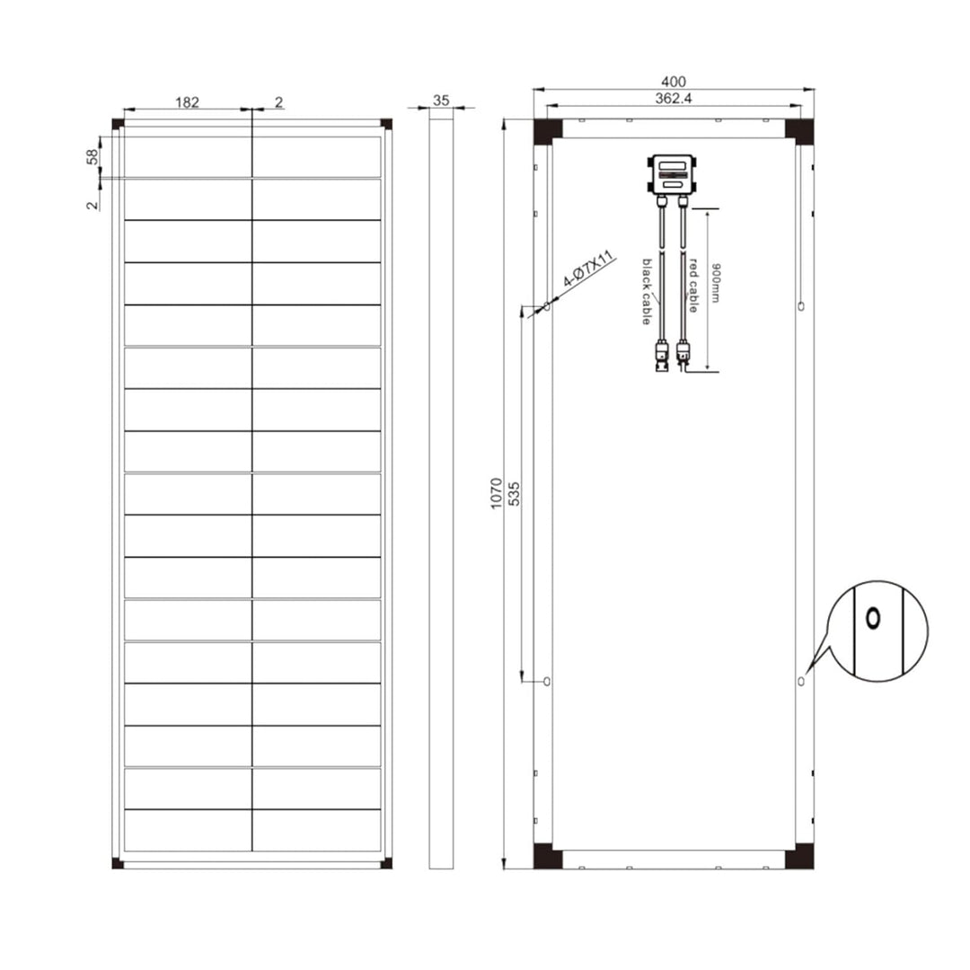 enjoy solar Mono 80W 12V Monokristallines Solarpanel Solarmodul Photovoltaikmodul ideal für Wohnmobi
