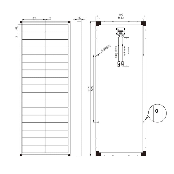 enjoy solar Mono 80W 12V Monokristallines Solarpanel Solarmodul Photovoltaikmodul ideal für Wohnmobi