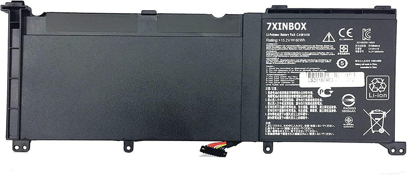 7XINbox 15.2V 60Wh C41N1416 Ersatz Akku Batterie für Asus ZenBook Pro G501 G501VW G501VJ G501JW G601