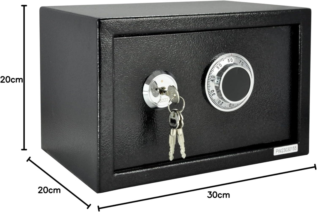 Tresor Möbeltresor Safe Mechanisches Kombinationsschloss + Doppelbartschloss Schranksafe Geldschrank