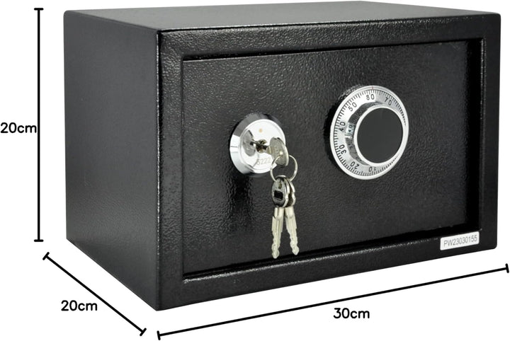 Tresor Möbeltresor Safe Mechanisches Kombinationsschloss + Doppelbartschloss Schranksafe Geldschrank